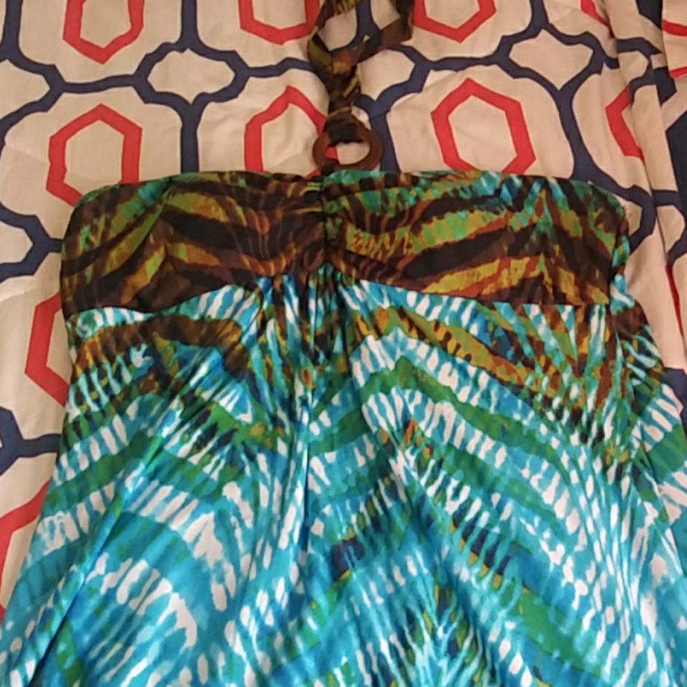 Long halter top maxie dress